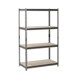Muscle Rack UR361860PB4P-SV Silver Vein Steel Storage Rack, 4 Adjustable Shelves, 3200 lb. Capacity, 60" Height x 36" Width x 18" Depth