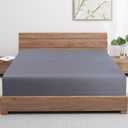 Bamboo Viscose Cooling Fitted Sheet Full Size Only, 400 Thread Count, 16" Deep Pocket Cooling Bottom Sheets for Hot Sleeper, Silky Soft Breathable (Full, Dark Grey