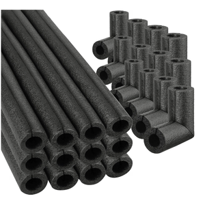 Amylove 8 Pcs 3.3 Feet Foam Pipe Insulation Foam Tube Insulating Water Pipe Pool Swim Noodles Heat Preservation Pipes Covers for Tubing Outdoor Freeze Protection(Black,1/2 Inch)