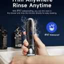 Manscape Trimmer for Men - No Nicks Electric Razor-Shaver for Balls/Pubic/Groin/Legs/Chest Hair Removal w/Light & Ceramic Blade, IPX7 Waterproof Full Body Hair Groomer USB-C Charging, Gifts for men