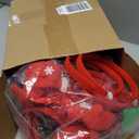 Giegxin 48 Pcs Christmas Headbands Christmas Glasses Frame Set Include 24 Sunglasses Xmas Glitter Eyewear 24 Headwear Head Boppers Photo Props for Kids Holiday Party Favors