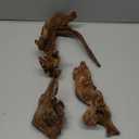 majoywoo Natural Coral Driftwood for Aquarium Decor Fish Tank Decorations, Assorted Driftwood Branch 6-10" 3 Pcs, Reptile Decor