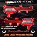 TODO Rear Fog Lights Bumper Reflector lamps Tail Light Left Right for Hyundai Sonata 2020-2021, Driver and Passenger Side