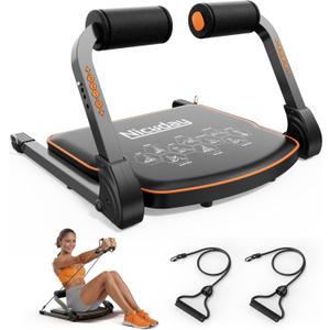 Niceday Ab Workout Equipment, Ab Machine for Stomach Workout, Ab Trainer Machine for Home, Ab Crunch Machine for Home Exercise, Sit Up Machine with 330 LBS Weight Capacity with Resistance Bands