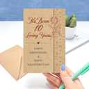 3 x Happy 10th Anniversary & Valentine's Day Card for Couples, 10 Years Together, Romantic Love Card for Husband/Wife, Heartfelt 10th Wedding Anniversary for Him Her