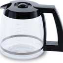 12-Cup Coffee Maker Carafe Replacement Compatible Black SS-12, SS-15, SS-16, DCC-1100BK, DCC-1200, DCC-2650, CHW-12P1, DGB-400, DGB-550BK, DGB-550BK1, DGB-625BC and DGB-700BC