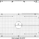 Sink Bottom Grid 29-1/2" X 15-9/16", Centered Drain with Corner Radius 3/8", Sink Protector
