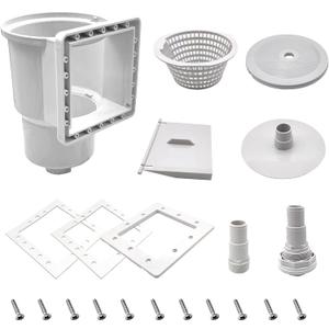 Above Ground Pool Skimmer,Thru-Wall Skimmer,Above Ground Pool SkimmerWith AccessoriesOpening Width 6 Inches,Compatible With All Standard Pool Wall Openings,Replace SP1091LX Above Ground Pool Skimmer