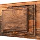 Walnut Wood Cutting Boards Set Non Toxic, Solid Wood Cutting Board with Juice Groove - Wooden Charcuterie Boards for Serving Food - Wooden Chopping Board Set Premium Dark Hardwood Wedding Gifts