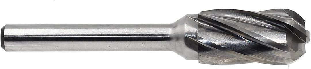 Carbide Burr - SC5-NF Aluma Cut Carbide Rotary Burr Bits File for Aluminum 1/4 Inch Shank Die Grinders, 1/2 Inch Head Diameter, 1 inch Flute length, Cylindrical Shape with Radius End, 1pcs