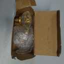 LWZH 1 Pack Glass Interior Door Knobs, Old Style Door Knob Replacement, Vintage Crystal Door Knobs, Polished Brass Finish