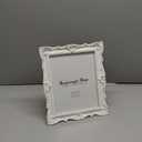 8x10 Vintage Picture Frame White, 8 by 10 Ornate Antique Picture Frame for Wedding, Retro Photo Frame Displays Horizontally or Vertically On Tabletop
