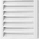 18" X 18" Gable Vents, Hon&Guan Aluminum Alloy Attic Vent with Removable Filter Mesh for Houses Door Vents for Exterior Doors [Vent Opening: 15.3” x 15.3”], White