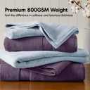 Madison Park 800GSM Bathroom Towel Set of 8 100% Cotton Bath Towel Set for Bathroom Luxurious Highly Absorbent 2 Bath Towels 2 Hand Towels 4 Washcloths Quick Dry Spa Quality Purple, Multi-size Set