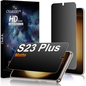 2 Pack for Samsung Galaxy S23 Plus Matte Privacy Screen Protector 6.6 Inch[Not Glass], Anti-Scratch, Anti-Glare, Support fingerprint Unlock