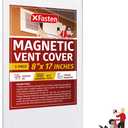 XFasten Magnetic Vent Cover, Industrial Grade Magnets for Sidewall and Floor Vents - for RV, Home HVAC, AC and Furnace Vents, 8-Inch x 17-Inch, Pack of 5