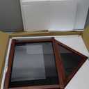 Military Shadow Box Frame - Flybold Flag Case for Burial Flag - Mahogany Veteran Display Case for 3x5 ft Folded Flags with Certificate Holder - Premium Tribute Frame with Glass Front (Small)