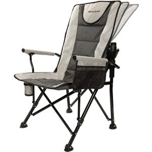 Camping Chairs for Adults with Adjustable Backrest & Lumbar Support | Oversized Camping Chair with High Back - Heavy Duty Folding Chair Support 400 lbs - Portable Lawn Chairs for Outdoor Sports