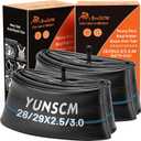 2-PCS 28"/29" Heavy Duty Fat Bike Tubes 28/29x2.5/3.0 (64/76-622) AV32mm Schrader Valve Bicycle Inner Tubes Compatible with 28/29 x 2.5/2.6/2.8/3.0 Bike Tire Tubes