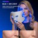 Red Light Therapy for Face Mask, Blue Light Therapy for Acne, Gifts for Women, Wrinkle LED Face Mask, 432 LED with Full Face Coverage & 3 Light Modes, Travel Bag for Home Use & Travel, Pink