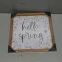 11.8" Hello Spring Sign, Wooden Spring Wildflower Wall Art Table Top Shelf Desk Mantel House Decor Indoor, Wood March Seasonal Bathroom Kitchen Room Office Rustic Farmhouse Home Decorations