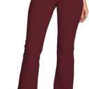 Houmous Inseam Women's Cotton Bootcut Pants Inner Pocket, Small