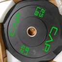 CAP Barbell 25 lb Bumper Plate (Set of 2) – High-Density Rubber Weight Plates with Steel Hub for Olympic Barbells