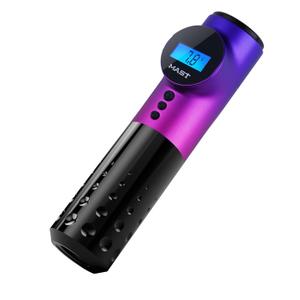 Mast Archer Wireless Tattoo Pen Machine, Rotary Tattoo Gun with Powerful Motor by Mcore, 2,000mAh Battery by Mastlabs for Run Long Time 3.5mm Stroke Gradient Purple