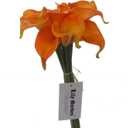 Lily Garden Mini 20" Artificial Calla Lily 10 Stem Flower Bouquets (Orange)