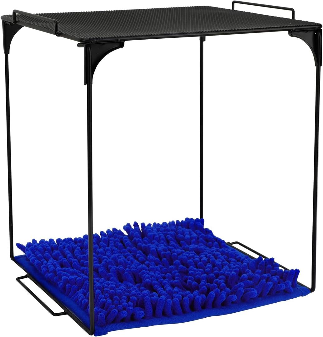 Locker Accessories Locker Organizer Shelf and Locker Carpet Decorating Kit Suitable for School, Office Back to School Essentials (1, Black Blue)