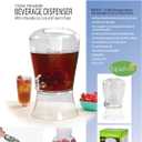 CreativeWare 3 Gallon Beverage Dispenser With Ice Cylinder And Fruit Infuser