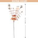 6PC Set 12" H Champagne Rose Christmas Ornaments Sequins Ball Pick, Christmas Tree Decorations Christmas Tree Topper Star Home Office Perfect Party Decorations Gifts