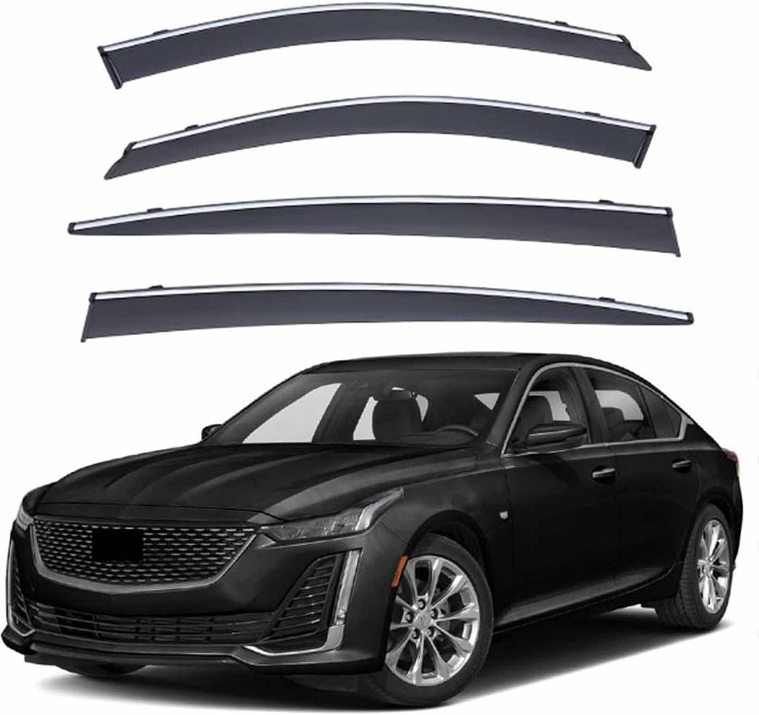 Rain Guards for Cadillac CT5 2019-2023 Car Accessories Rain Guards Side Window, Deflector Vent Window Visors