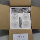 Bathroom Vanity Light, 4-Light Nickel Modern Bathroom Light Fixtures with Milky White Glass Shade, Wall Lights,Bath Vintage Wall Mounted Lamps for Mirror Bedroom Living Room Hallway Cabinet