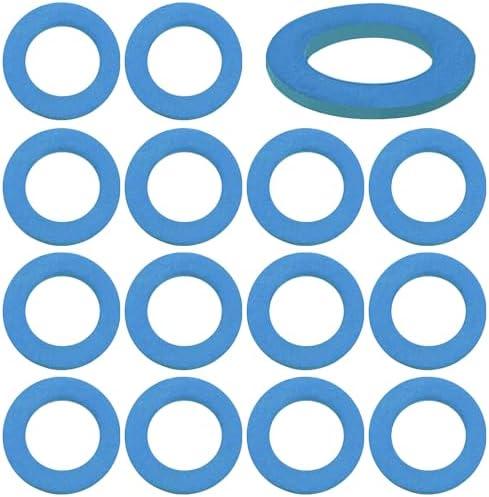 15 Pcs Lower Unit Drain Plug Seal Gasket, 3/8-16 Gearcase Lube Oil Drain Screw Washer Replacement Compatible with Mercury Outboard Evinude Mercruiser Outdrive Tohatsu Mariner Outboards 12-19183-3,Set of 3