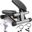 Niceday Steppers for Exercise, Stair Stepper with Resistance Bands, Mini Stepper with 300LBS Loading Capacity, Hydraulic Fitness Stepper with LCD Monitor