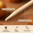 2 x HANSGO 100PCS Candy Apple Sticks, 6 mm 5.25 inch Bamboo Skewers