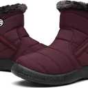 Hsyooes Womens Warm Fur Lined Winter Snow Boots Waterproof Ankle Boots Outdoor Booties Comfortable Shoes for Women (Teal)