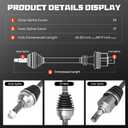 Front Left & Right CV Axle Shaft Assembly 2.5L 2.5 Fits for Nissan Altima 07-13 (Automatic CVT), for Rogue FWD 08-13,Rogue Select 14-15, 1 Pair of CV Axle Shaft Assembly