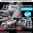 Center Console Hidden Organizer Compatible with 2019-2026 Chevy Silverado/GMC Sierra 1500, 2020-2026 Silverado/Sierra 2500HD 3500HD Accessories, Armrest Secret Compartment Tray Fit Jump Seat