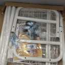 ALIMORDEN Laundry Cart with Clothes Rack, Rolling Laundry Butler with Wire Storage RackBlack (White)