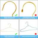 Hangers 20 Pack Gold Clothes Hangers for Closet Ultra Slim Metal Hangars Space Saving Coat Hanger, Heavy Duty Stainless Steel Suit Hanger for Adult Kids Golden Decor Home Essentials