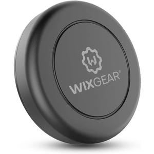 WixGear Universal Flat Stick On Dashboard Magnetic Car Mount Holder for Cell Phones and Mini Tablets with Fast Swift-Snap Technology - Extra Slim
