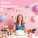 2 x Papoopy 5Pcs Birthday Decorations with Crown Tiara, Sash, Cake Topper, Candle and Number Balloon for Gifts, 16th Birthday Gifts for Her