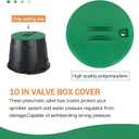 2 Piece 10 Inch Round Sprinkler Valve Box Cover - Green Irrigation Valve Cover