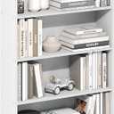Furinno Basic Book Shelf, 6-Tier Bookcase with Open Shelf, Bookshelf, Cube Storage Organizer, 7 x 24 x 53, for Living Room, Bedroom, Home Office, White