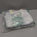 Quilted Lunch Box for Women, Large Blue Floral Insulated Lunch Bag for Adult, Cute Lunch Tote Bags for Work Picnic Travel (green blue M)