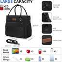 MIYCOO Lunch Bag Lunch Box Women - Leakproof Insulated Lunch Cooler Bag for Men Women - Large Lunch Tote Bags Adults, Black