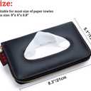 Car Tissue Holder, Car Visor Tissue Holder, Perfect Solid Color Auto Tissue Box, Tissue case Holder for car (Black)
