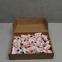 Jenaai 50 Sets Cute Rubber Cow Gifts Set Include Squeak Floating Cows Moo Moo Cards Organza Bags Rubber Animals Figures Bathtub Toy Thank You Favor for Employee Baby Shower Dashboard Decor